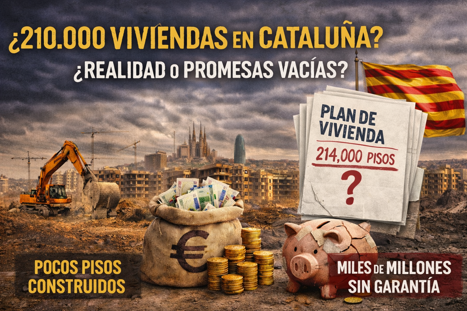 Cataluña promete 214.000 pisos: ¿realidad o promesas vacías?